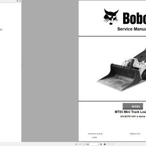 Bobcat Mini Track Loader MT85 Service Manual 7274811 2020