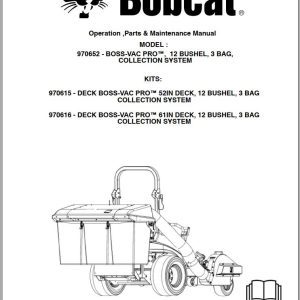 Bobcat Mower Accessories Operation and Maintenance Manual 09.2020