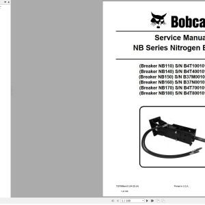 Bobcat Nitrogen Breaker NB110 to NB180 Service Manual 7357566 04.2020