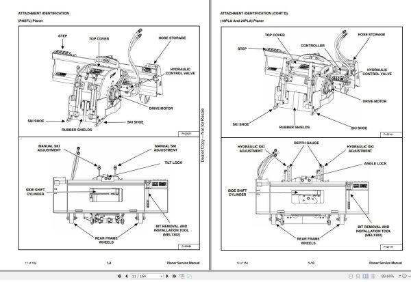 Bobcat Planer 18PLA 24PLA PNSFL Service Manual 6989705 06.2020 1