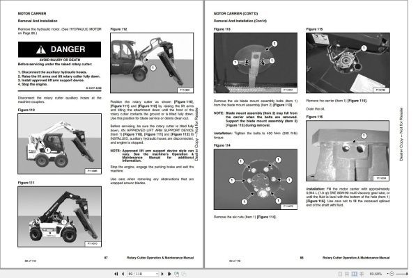 Bobcat Rotary Cutter 66 66HF 72 72HF 80 Operation and Maintenance Manual 6990844 01.2021 1
