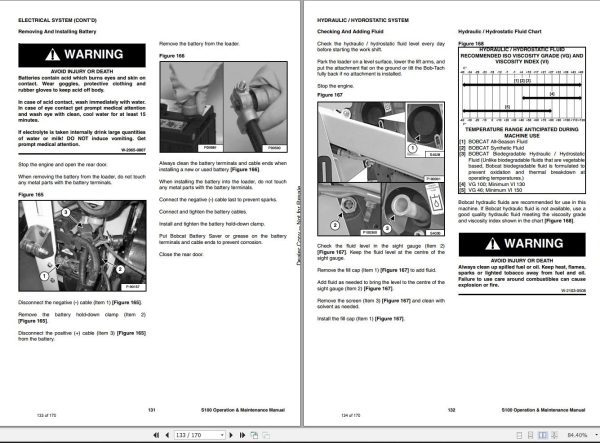 Bobcat Skid Steer Loader S100 Operation and Maintenance Manual 7348238 2020 1