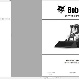 Bobcat Skid Steer Loader S550 Service Manual 7417391 2020