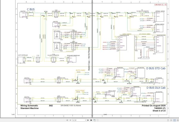 Bobcat Skid Steer Loader S62 Electric and Hydraulic Schematic