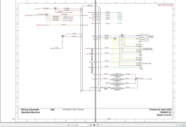 Bobcat Skid Steer Loader S64 Electric Hydraulic Schematic 1
