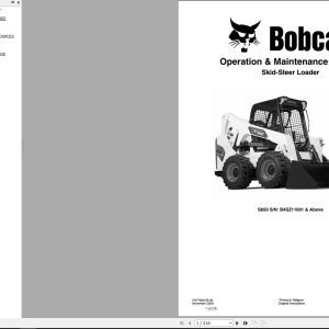 Bobcat Skid Steer Loader S650 Operation and maintenance Manual 7427753 2020