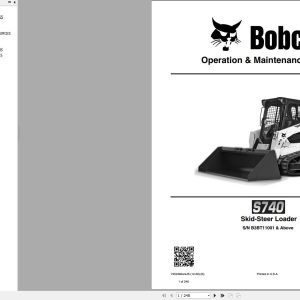 Bobcat Skid Steer Loader S740 Operation and Maintenance Manual 7252362 2020