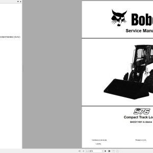 Bobcat Skid Steer Loader S76 Service Manual 2020