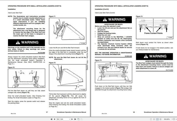 Bobcat Snowblower SB150x36 SB150x48 Operation and Maintenance Manual 6902477 09.2020 1