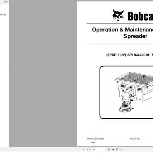 Bobcat Spreader SPDR 7 UV Operation and Maintenance Manual 7257542 07.2020