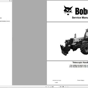 Bobcat Telescopic Handler T35105 Service Manual 7400376 2020