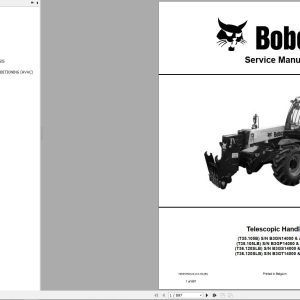 Bobcat Telescopic Handler T35105 T36120SL Service Manual 2019
