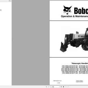 Bobcat Telescopic Handler T35130S T35140S Operation and Maintenance Manual 2019