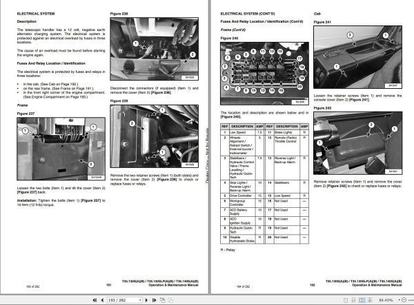 Bobcat Telescopic Handler T35130S T35140S Operation and Maintenance Manual 2019 1
