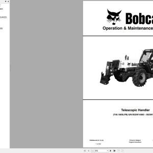 Bobcat Telescopic Handler T40180SLP Operation and Maintenance Manual 2019