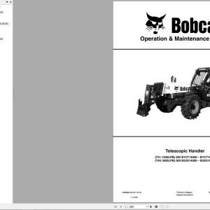 Bobcat Telescopic Handler T41140SLP T40180SLP Operation and Maintenance Manual 2019