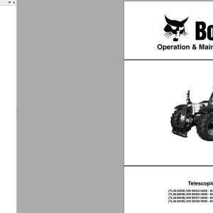Bobcat Telescopic Handler TL2660 TL3060 Operation and Maintenance Manua