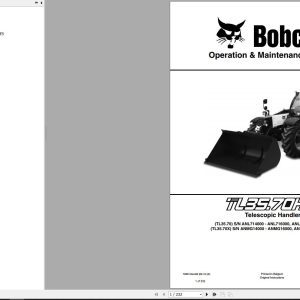 Bobcat Telescopic Handler TL3570 Operation and Maintenance Manual 2019