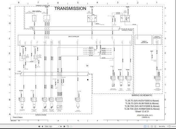Bobcat Telescopic Handler TL3870 Service Manual 7311032 2020 1
