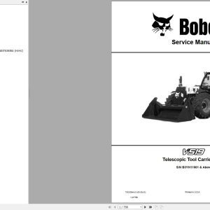 Bobcat Telescopic Tool Carrier V519 Service Manual 7303209 2020