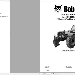 Bobcat Telescopic Tool Carrier V923 Service Manual 7399970 2020