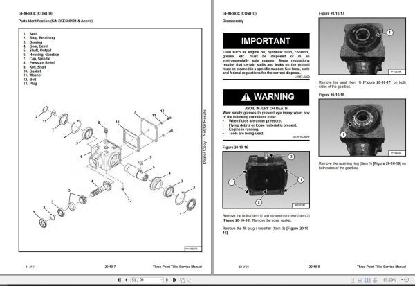 Bobcat Three Point Tiller 3PT48 to 3PT72 Service Manual 7383804 12.2020 1