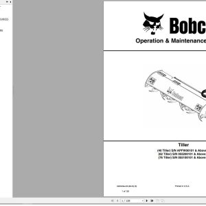 Bobcat Tiller 40 62 76 Operation and Maintenance Manual 6902943 08.2020