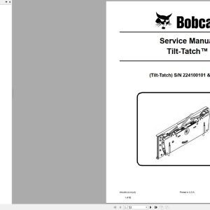 Bobcat Tilt Tatch Service Manual 6904266 04.2020
