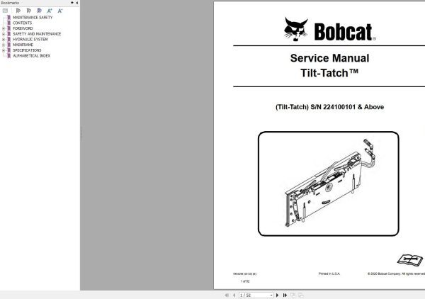 Bobcat Tilt Tatch Service Manual 6904266 04.2020