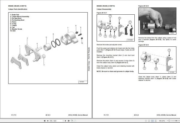 Bobcat Utility Vehicle UV34 UV34XL Service Manual 2020 1