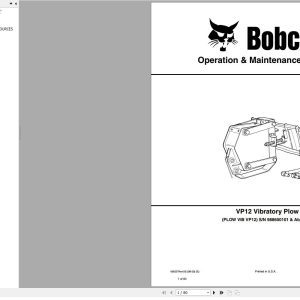 Bobcat Vibratory Plow VP12 Operation and Maintenance Manual 6902574 08.2020