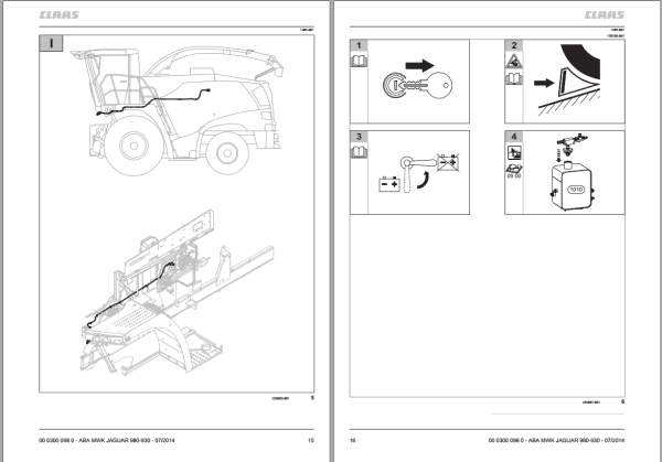 CLAAS JAGUAR 980 930 497 Repair Manual Operator Assembly Manual Technical System Full DVD 2
