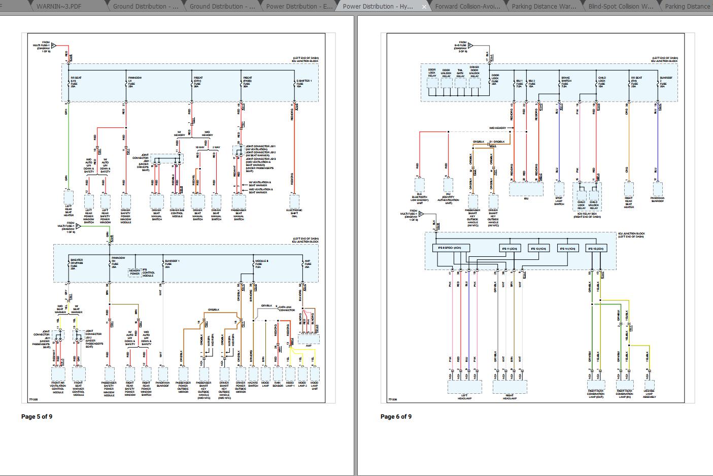 Hyundai Santa Fe 2021 FWD L42.5L Turbo Electrical Wiring Diagrams