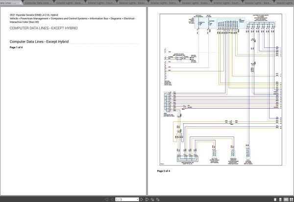Hyundai Sonata 2021 L4 2.0L Hybrid Electrical Wiring Diagrams 1