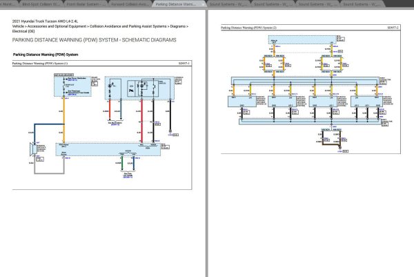 Hyundai Tucson 2021 AWD L4 2.4L Electrical Wiring Diagrams 1