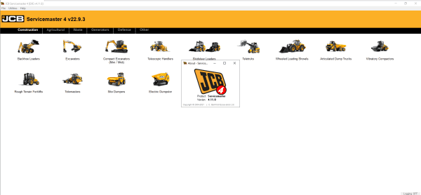 JCB ServiceMaster 4 v22.9.3 10.2022 Diagnosis Software DVD 1