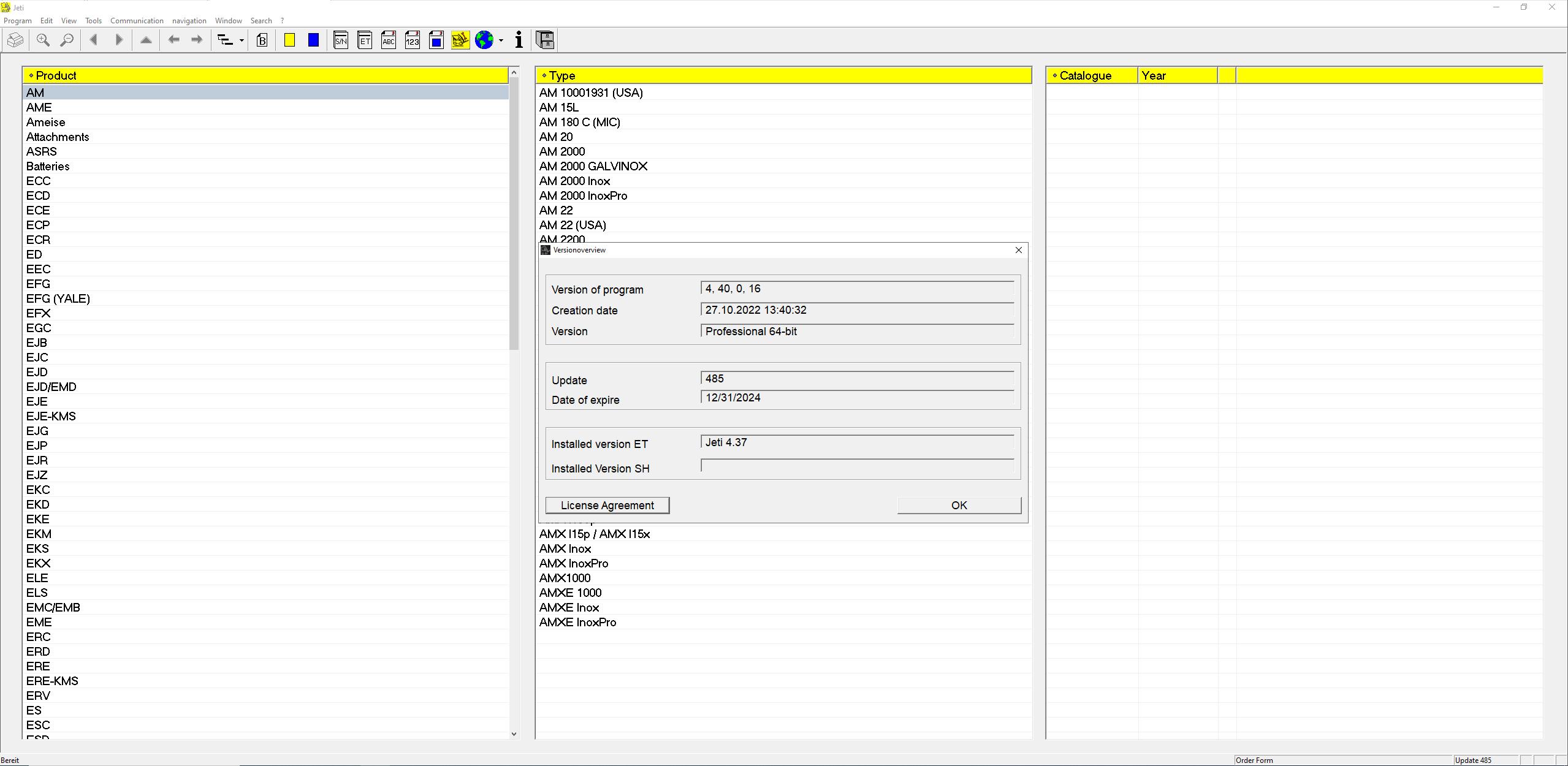 JUNGHEINRICH JETI ForkLift ET v4.37 Updated 485 12.2022 Spare Parts Catalog 1