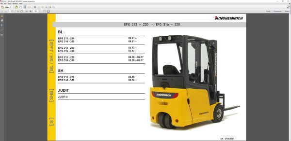 JUNGHEINRICH JETI ForkLift SH v4.36 ZH Updated ZH01 ZH13 10.2022 Service Information 3