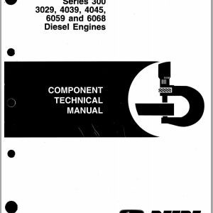 John Deer Diesel Engine Series 300 3029 4039 4045 6059 6068 Component Technical Manual