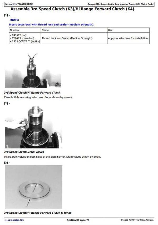 John Deere 744H 4WD 744H MH Repair Technical Manual TM1603 2
