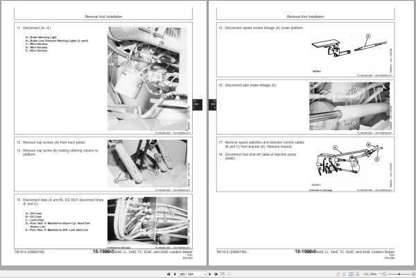 John Deere Loaders 524E 624E LL TC Technical Manual TM1414 2