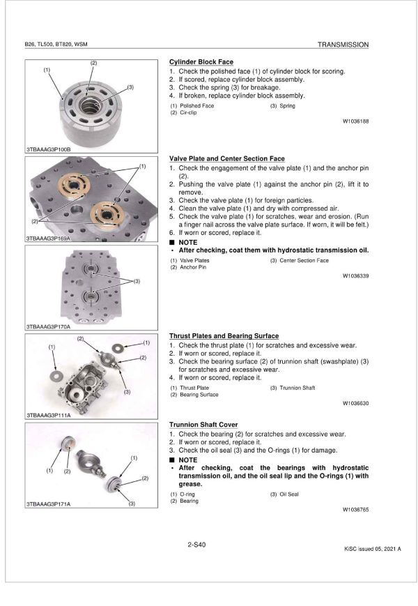 Kubota Backhoe BT820 Manual