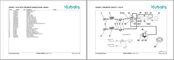 Kubota Compact Disc Harrow CD2000T Spare Parts Manual 2017 1