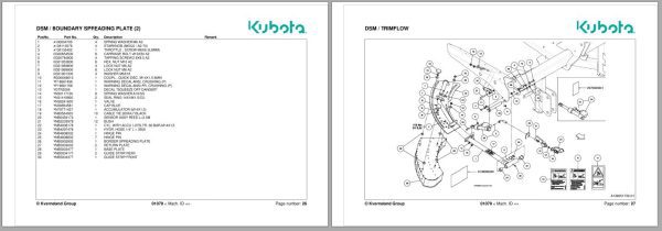 Kubota Disc Spreaders DSM Spare Parts Manual 2016 1