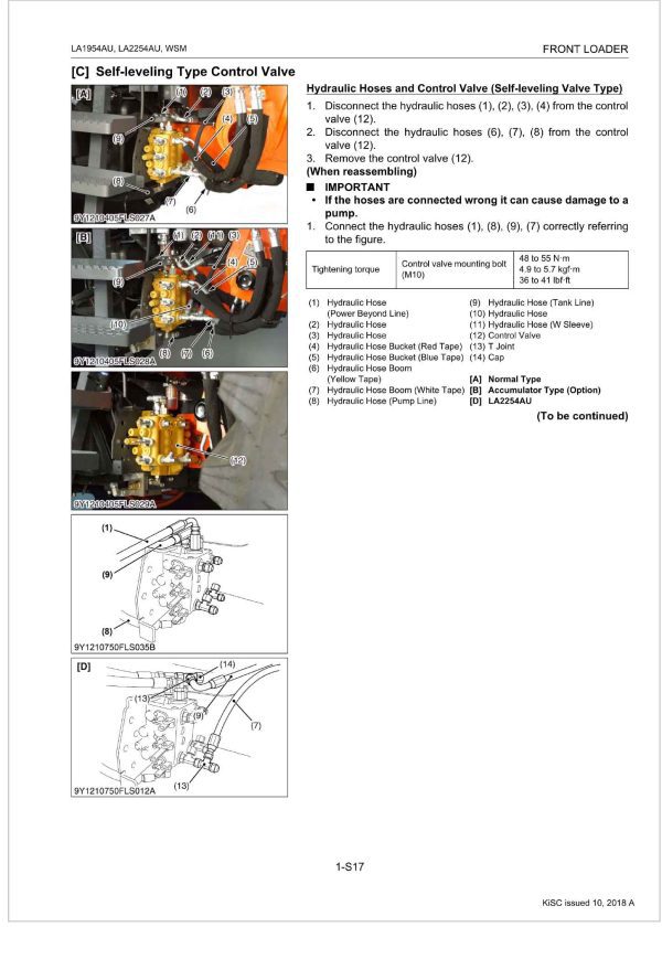 Kubota Front Loader LA1954AU Workshop Manual 1