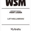 Kubota Front Loader LA854AU Workshop Manual