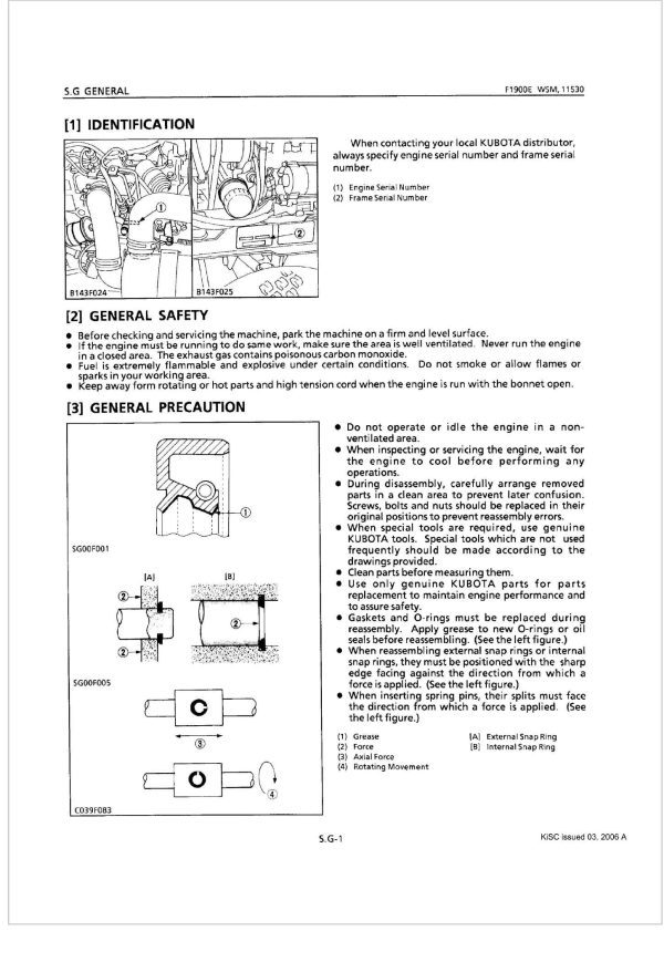Kubota Front Mount Mower F1900E Workshop Manual 1