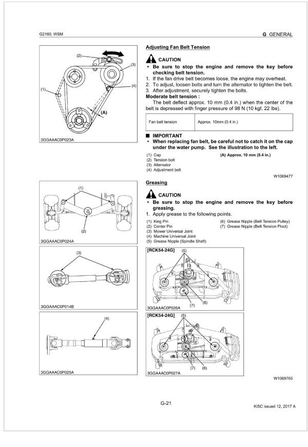 Kubota Garden Tractor G2160 R48S Workshop Manual 1