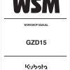 Kubota Garden Tractor GZD15 Workshop Manual