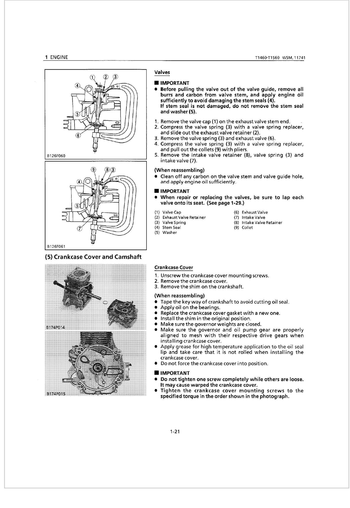 Kubota Lawn Tractor T1460 Workshop Manual